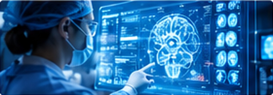 Conceptual illustration of AI-assisted medical imaging