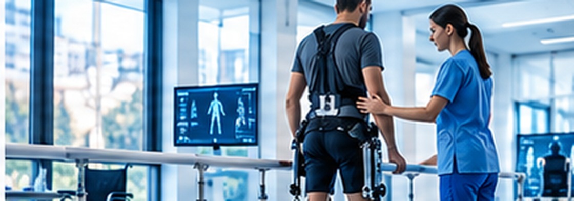 Conceptual illustration of technology-assisted mobility rehabilitation